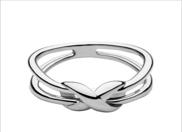 

fashion infinity knotting ring design gold color midi rings for women ring jewelry anel feminino christmas gift31097919311491, Silver