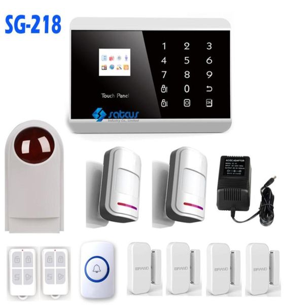 

app control wireless intelligent touch button tft color display gsm pstn gsm system alarme wireless home security sg 2187625591