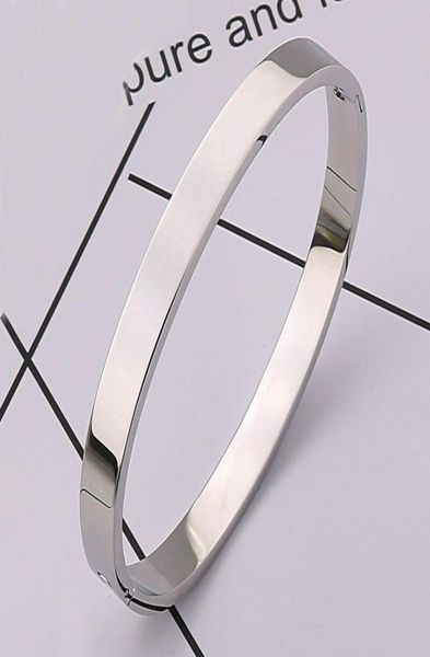 

fashion designer bangle bracelet jewelry rose gold 316l stainless steel screw screwdriver and stone screws with box5531743, Black