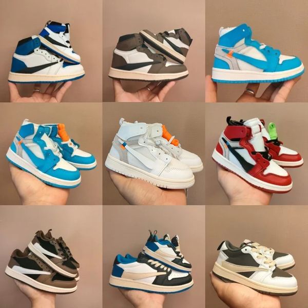 

jumpman 1s kids shoes basketball shoe infants chicago toddlers youth sneakers trainer outdoor baby sports boys athletic trainers size 22-35, Black