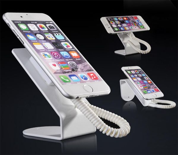 

10pcs metallic cell phone display stand holder for mobile phone security display system anti theft retail shop with retractable pu1721901