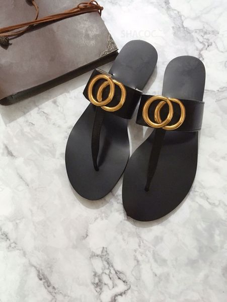 

designer woman slippers men slipper gear bottoms flip flops women luxury sandals fashion causal flip flop size 35-42 with box, Black