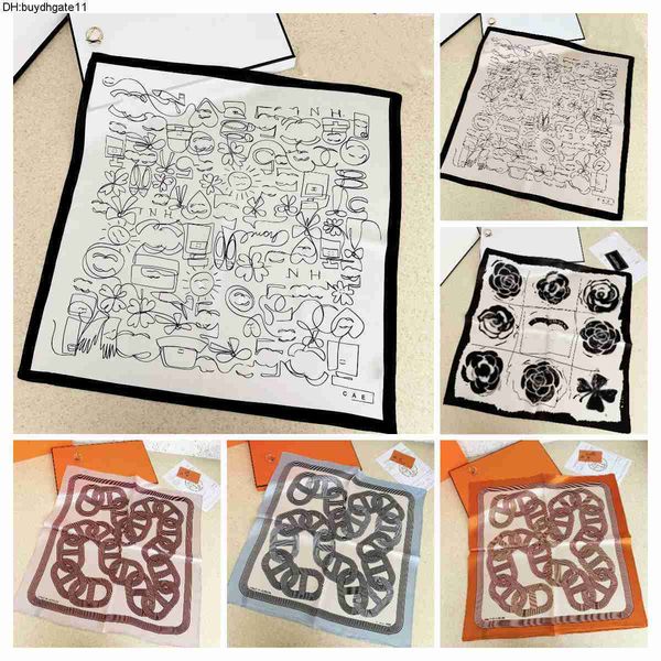 

s2s8 scarves romantic scarf men's vintage designer printed butterfly letter wrap square french love leather nail design hair band gift, Blue;gray