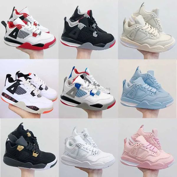 

infant jumpman 4 kids basketball shoes boy girl sneaker white black grey khaki baby trainers outdoor children eur 26-35 with box