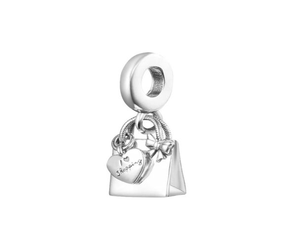 

women bag charm pendant 100 real 925 sterling silver beads valentine039s day autumn 2021 original jewelry love for friend3440535, Black