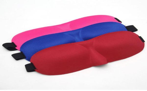

3d portable eye mask soft travel sleep rest aid cover patch sleeping case 9 colors blindfold shade health care to shield the light2468315