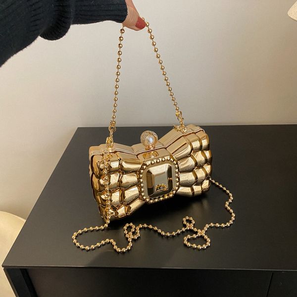 

evening bags luxury gold silver clutch bag party purse for women 2023 fashion mini crossbody lipstick geometric women's handbags 230718