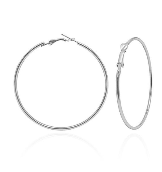 

big circle huggie in europe and the united states exaggerated geometry earrings1822101, Golden;silver