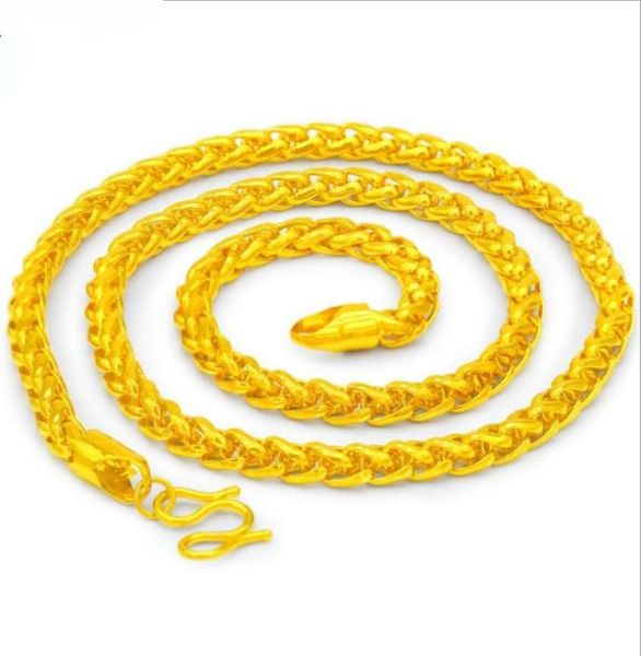 

2 styles heavy mens 24k real solid gold finish thick miami cuban link necklace chain necklaces jewelry1743091, Silver