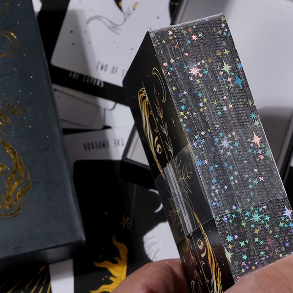

outdoor games activities 12x7cm moon tarot cards full english family party board game astrology divination fate cards 230718