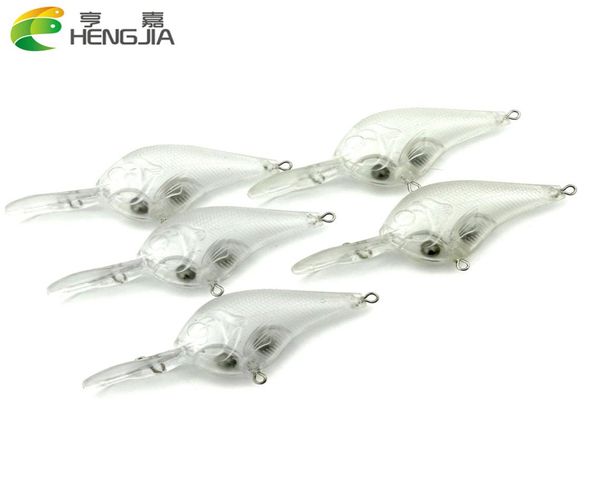 

hengjia 50 pieceslot crank fishing lure baits unpainted transparent artificial hard plastic no hook no eyes7761390