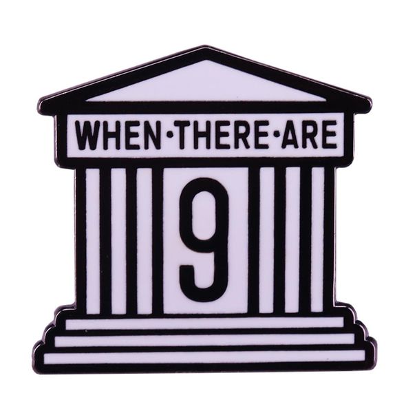 

ruth bader ginsburg when there are nine badge feminist jewelry6529537, Gray