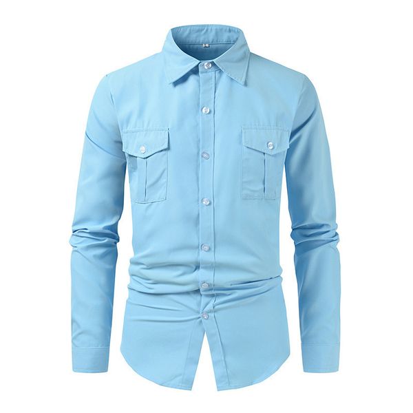 

men's t shirts long sleeve dress shirt fashionable and comfortable business casual wear with buttoned 230717, White;black