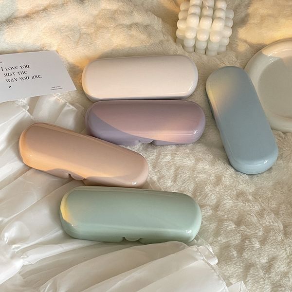 

sunglasses cases cream colored glasses case women portable cute sunglasses myopia glasses storage box travel glasses protective organizer 23