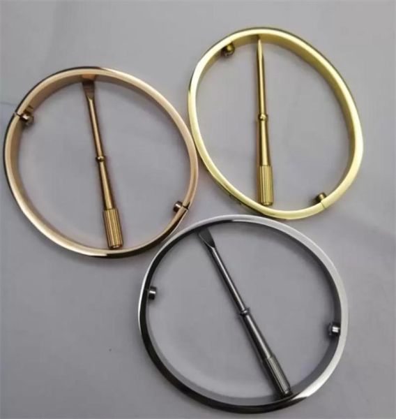 

love bangle designer jewelry women men bracelet lovers bracelets fashion jewellery stainless steel tennis luxury charm bracelets d5625044, Golden;silver