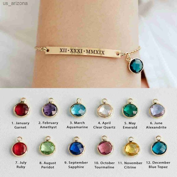 

personalized birthstone bracelet friend gifts friendship bracelet sister bridesmaid jewelry maid of honor wedding gift l230620, Golden;silver
