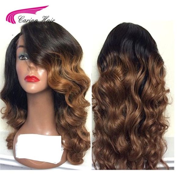 

natural long body wave ombre brown wigs synthetic lace front wigs with baby hair glueless high temperature fiber hair wigs for bla6730141, Black