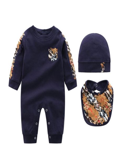 

baby girls rompers soft and breathable newborn baby clothes for boys cotton kids jumpsuit 3pcs3031416, Blue