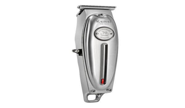 

professional hair clipper all metal men electric cordless hair trimmer baldheaded t blade finish haircut machine 100240v silver9070562