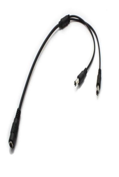 

40cm 55 21mm 1 to 2 dc splitter cable 2 male plug to 1 female jack2000040