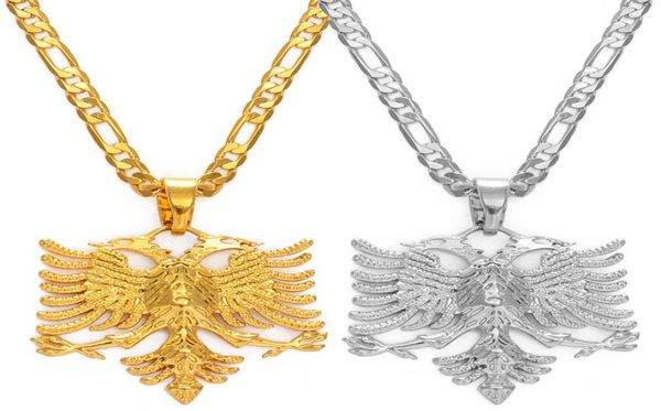 

anniyo albania eagle pendant necklaces for men women silver colorgold albanian jewelry ethnic gifts kosovo 2334064667288