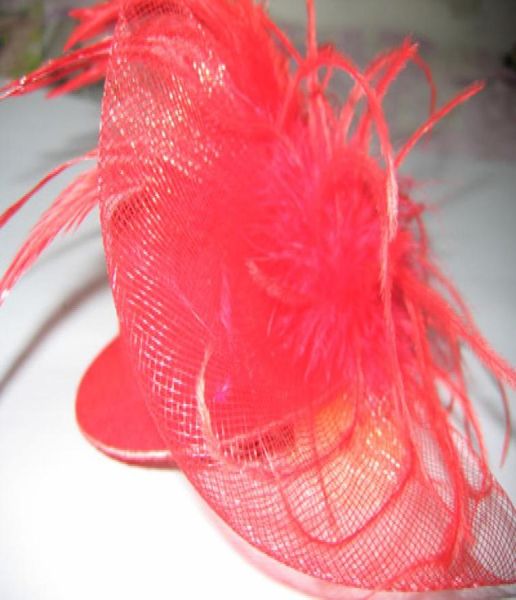 

womens feather fasinators hat hair clips bows veil bow feather barrette 40pcslot 1643 non brand2174833, White;golden
