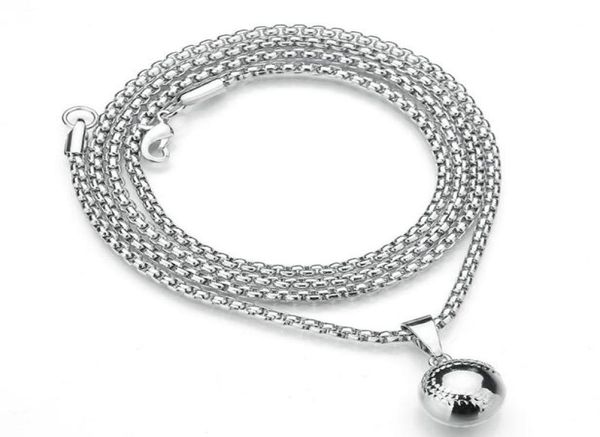 

2020 hip hop style infinity necklace personality punk style cross baseball necklace men and women whole 9964416, Silver