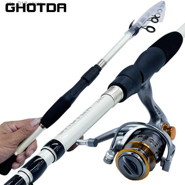 

casting rods ga bait weight 10-30g telescopicfishing rod with reel set 1.6 1.8 2.1 2.4m hard fishing gear t230718