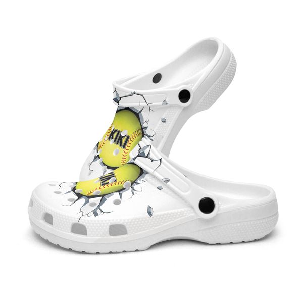 

diy custom shoes slippers mens womens broken stone white yellow clog 36-95414 sneakers trainers 36-45