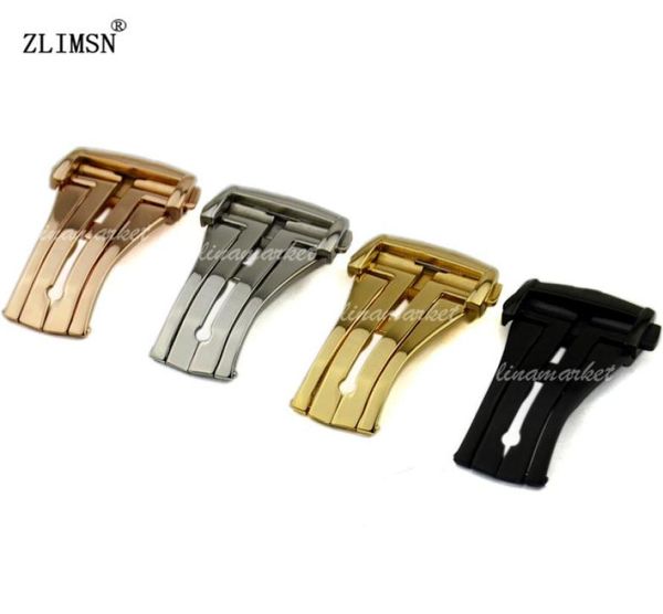 

watch bands deployment clasp strap 16mm 18mm 20mm new ss buckle men women sport mens watches strap band relojes hombre 20163444834, Black;brown