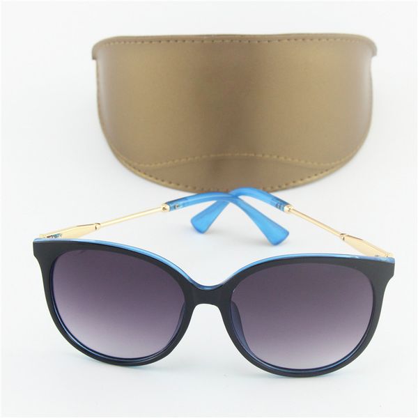 

fashion designer sunglasses for women's men glasses gradient sun glasses beach small black/blue metal full frame with box, White;black