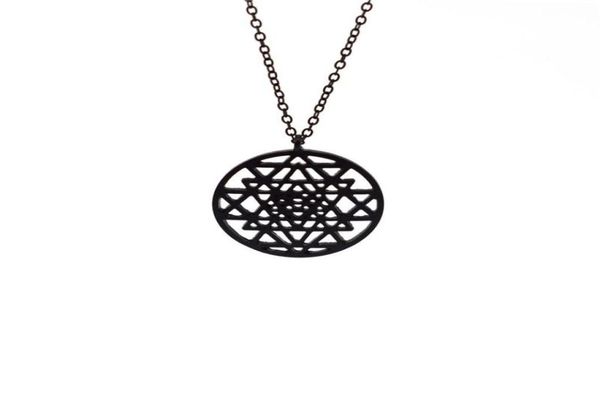 

pendant necklaces elfin sri yantra silver color pendants for women flower of life molecule necklace graducation giftpendant4691823