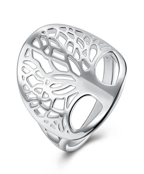 

fashion design hollow tree ring 925 silver fashion jewelry simple charm style cool birthday gift 5443600