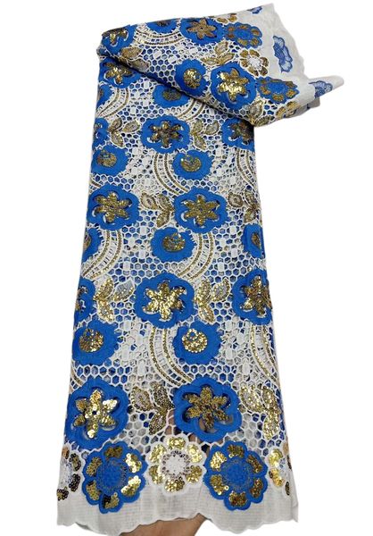 

sewing craft sequins bicolour milk silk lace fabric nigerian 2023 women formal dress african eyelet latest 5 yards premium quality ladies we, Black;white