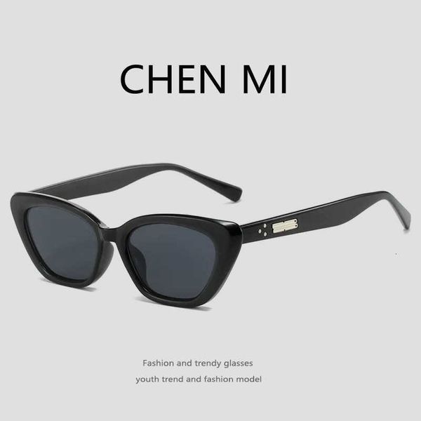 

designer gm sunglasses fashion luxury brand for men and women oval trendy glasses same style cat's eye anti ultraviolet female sunglass, White;black