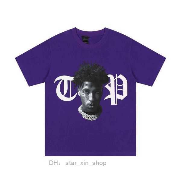 

v lone youngboy co men's t-shirts portrait print back white short sleeve men and women tee hip hop large v letter lovers half trapstar, White;black