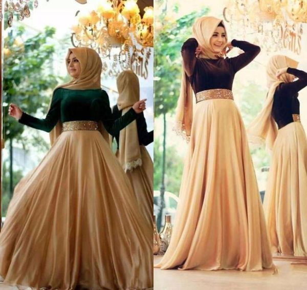 

2021 muslim dresses prom long sleeve elegant beautiful custom formal 2020 floor length custom made wonderful simple4091954, Black