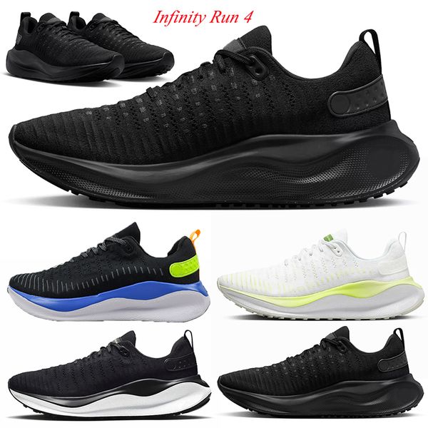 

2023 new marathon running shoes shock absorption mens casual sports sneakers outdoor infinity run 4 black blue green white volt black white