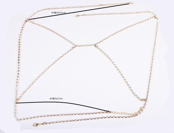 

fashionclaw crystal bra slave harness body chain women rhinestone choker necklace pendant bikini beach body jewelry 20173026511, Silver