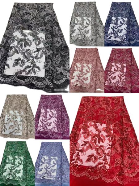 

yq-6050 female net cloth lace fabric premium quality multicolored 5 yards lady gown sewing stripe pattern daily 2023 sparkly durable gown tu, Black;white