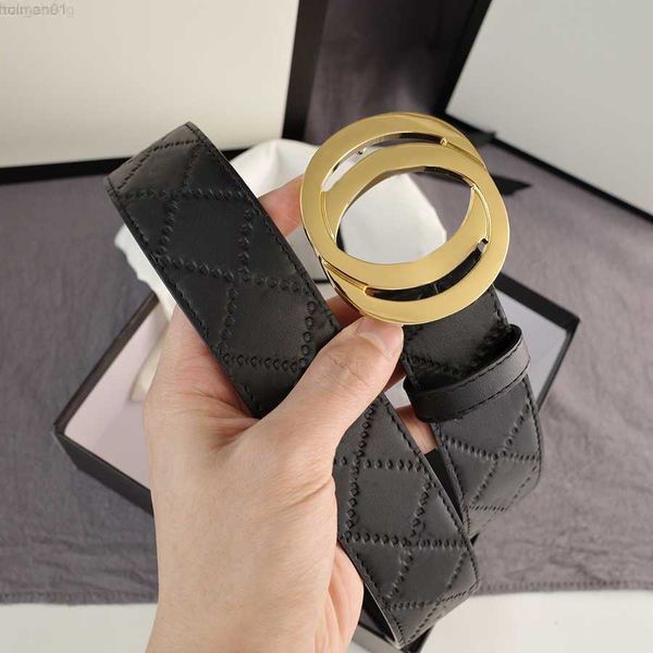 

2022 designer belts casual width 3.8cm black coffee belt for man woman letter plaid design smooth 3 color buckle quality, Black;brown