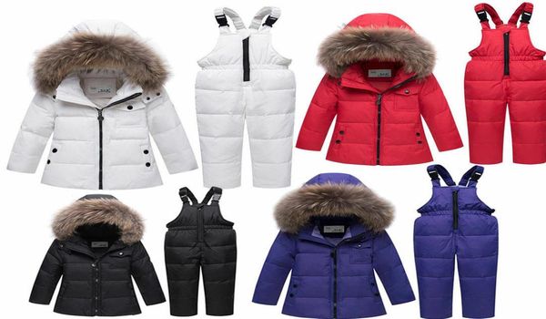 

kids boys and girls toddler snowsuit puffer fur hooded down jacket coat outfits7106339, Blue;gray