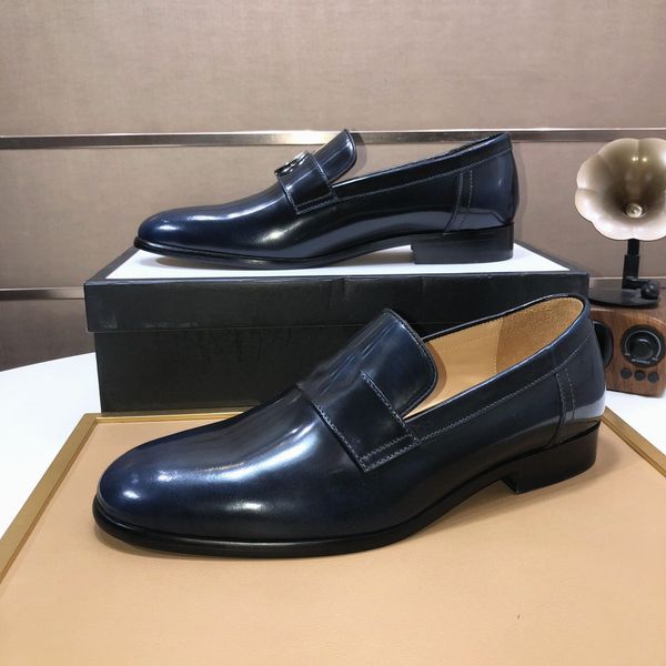 

luxury brand oxfords mens dress casual slip-on cowskin suit wedding business italy shoes size 38-45, Black