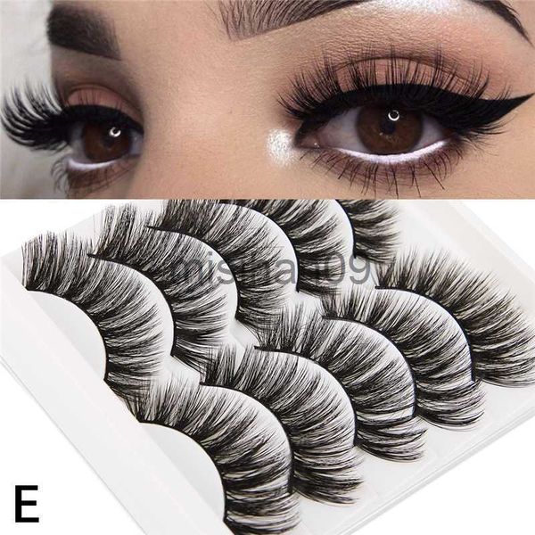 

false eyelashes 5 pairs 3d imitation mink hair false eyelashes fluffy wispy long thick lashes handmade no cruelty eyelash makeup extension t