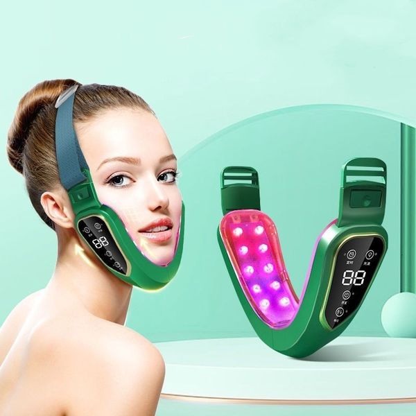 

face therapy slimming vibration massager double chin v face shaped cheek lift belt machine 230718