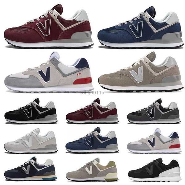 

2022 574 men women running shoes sneaker black marbled grey burgundy cloud white midnight navy rose pink 574s mens outdoor trainers sports