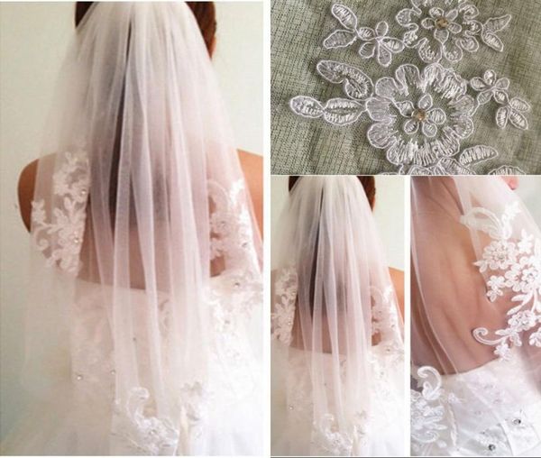 

new arrival white ivory simple short elbow length with comb bridal veils comb soft wedding veil accessories for b1580262, Black