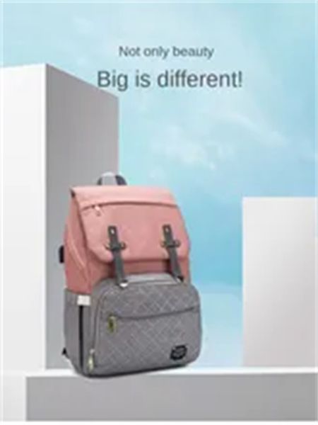 

diaper bag multi function large capacity nappy bag organizer with changing pad backpack mommy bag baby care stroller bag, Black