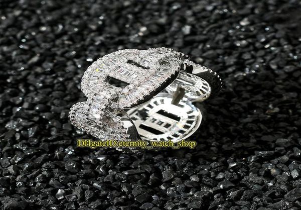 

european and american new ring cuban chain chain ring real gold plating microinlaid with cz diamonds hip hop iced out diamond men7277611, Silver