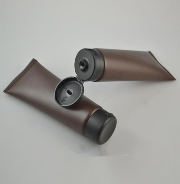 

100g x 50 empty brown pe soft tube for cosmetic packaging 100ml lotion mask cream plastic bottle skin containers1592903